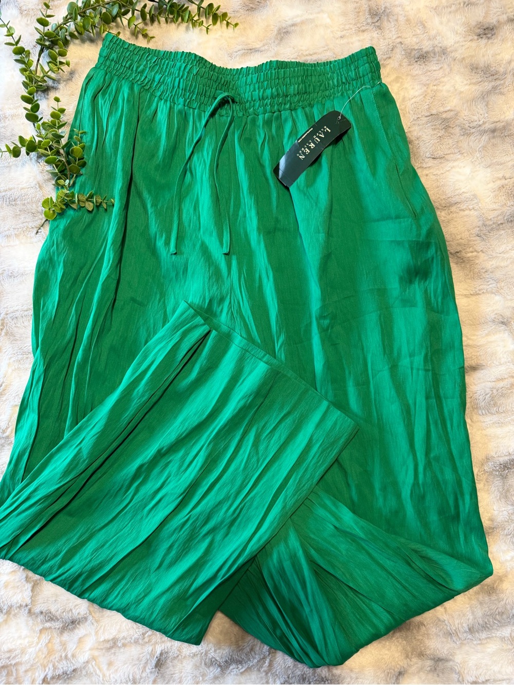 Ralph Lauren Emerald Green Elastic-Waist Men's Joggers